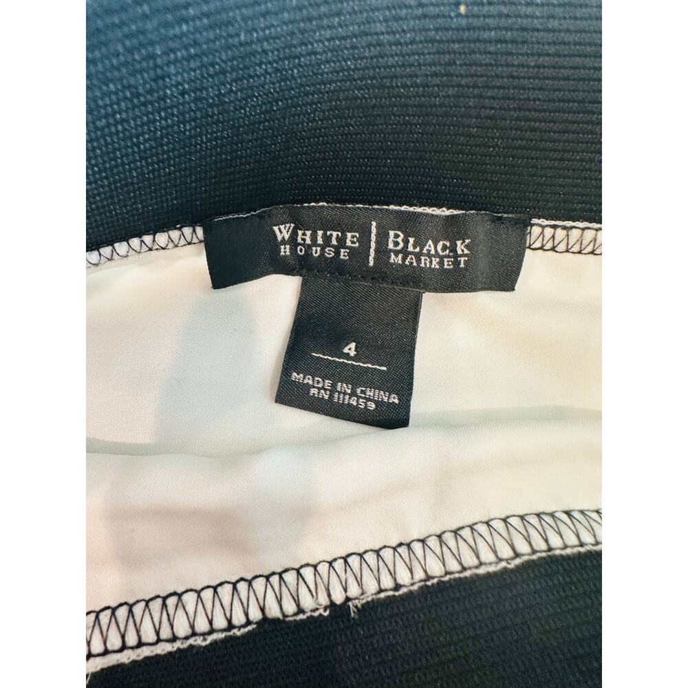 White House Black Market Polka Dot Skirt Knee Length Flowy Chic Timeless Glam 4 - Picture 3 of 9